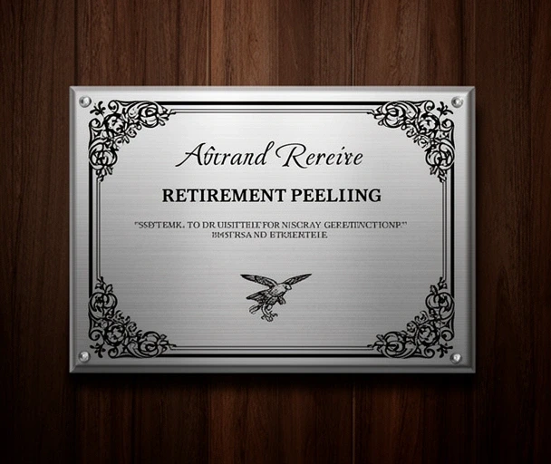 Plaque aluminium départ retraite